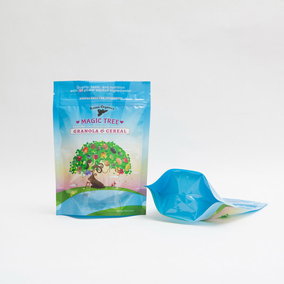 12OZ 100mm τυπωμένη συνήθεια πλαστική Ziplock φερμουάρ συσκευασία σακουλών για τα δημητριακά Granola