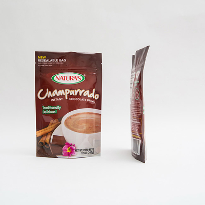 στάση 340g Champurrado επάνω στη στιγμιαία τσάντα συσκευασίας Hocolate σακουλών με το φερμουάρ