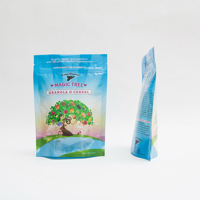 12OZ 100mm τυπωμένη συνήθεια πλαστική Ziplock φερμουάρ συσκευασία σακουλών για τα δημητριακά Granola