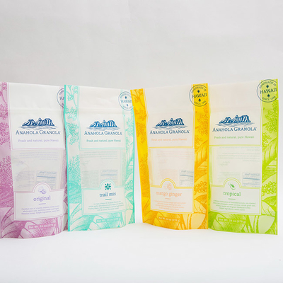 Πλαστικές τσάντες συνήθειας 24OZ Anahola Granola για τη συσκευασία τροφίμων πλαστικών σακουλών τροφίμων