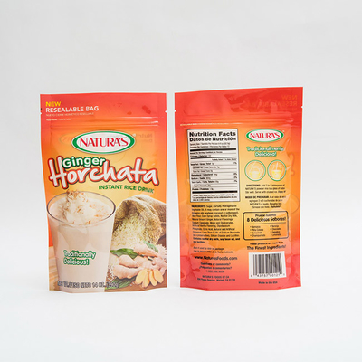 14OZ τυπωμένη πλαστική στάση επάνω Ziplock συνήθειας ρυζιού σακουλών στις στιγμιαίες συσκευάζοντας τσάντες