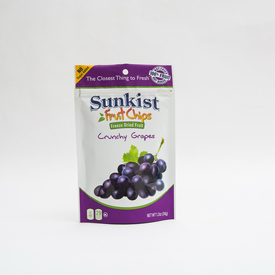 1.2oz στάση τσιπ VMPET φρούτων επάνω φερμουάρ πλαστική συσκευασία σακουλών τσαντών στη Resealable