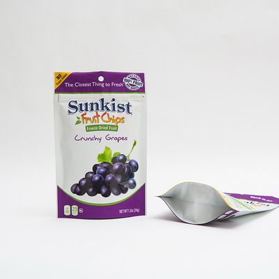 1.2oz στάση τσιπ VMPET φρούτων επάνω φερμουάρ πλαστική συσκευασία σακουλών τσαντών στη Resealable