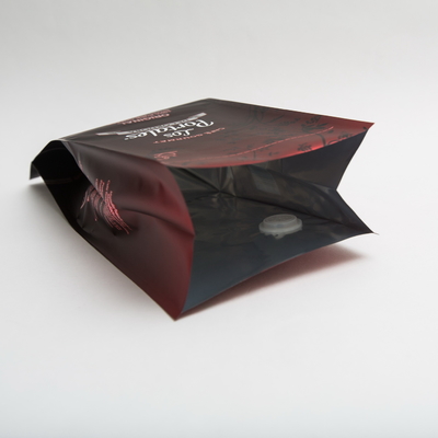 454g 280 X 100mm τυπωμένες τσάντες καφέ επίπεδων κατώτατων σημείων με τη βαλβίδα για τα φασόλια καφέ BOPP