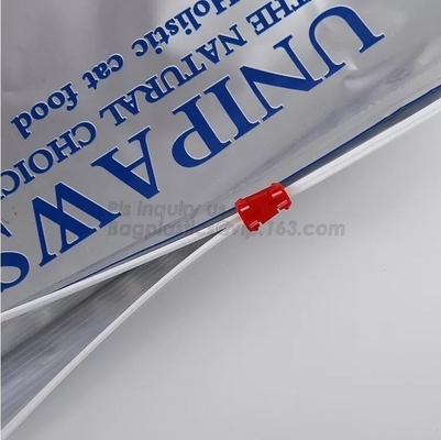 Λαμπρή στιλπνή τσάντα συσκευασίας τροφίμων 10kg Pet για Gusset σφραγίδων τετραγώνων τροφίμων σκυλιών τη δευτερεύουσα κλειδαριά φερμουάρ